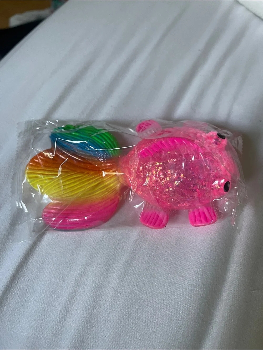 Pink glitter rainbow tail slow rise squishy squeezy new